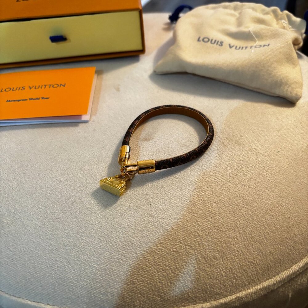 LV monogram bracelet brown